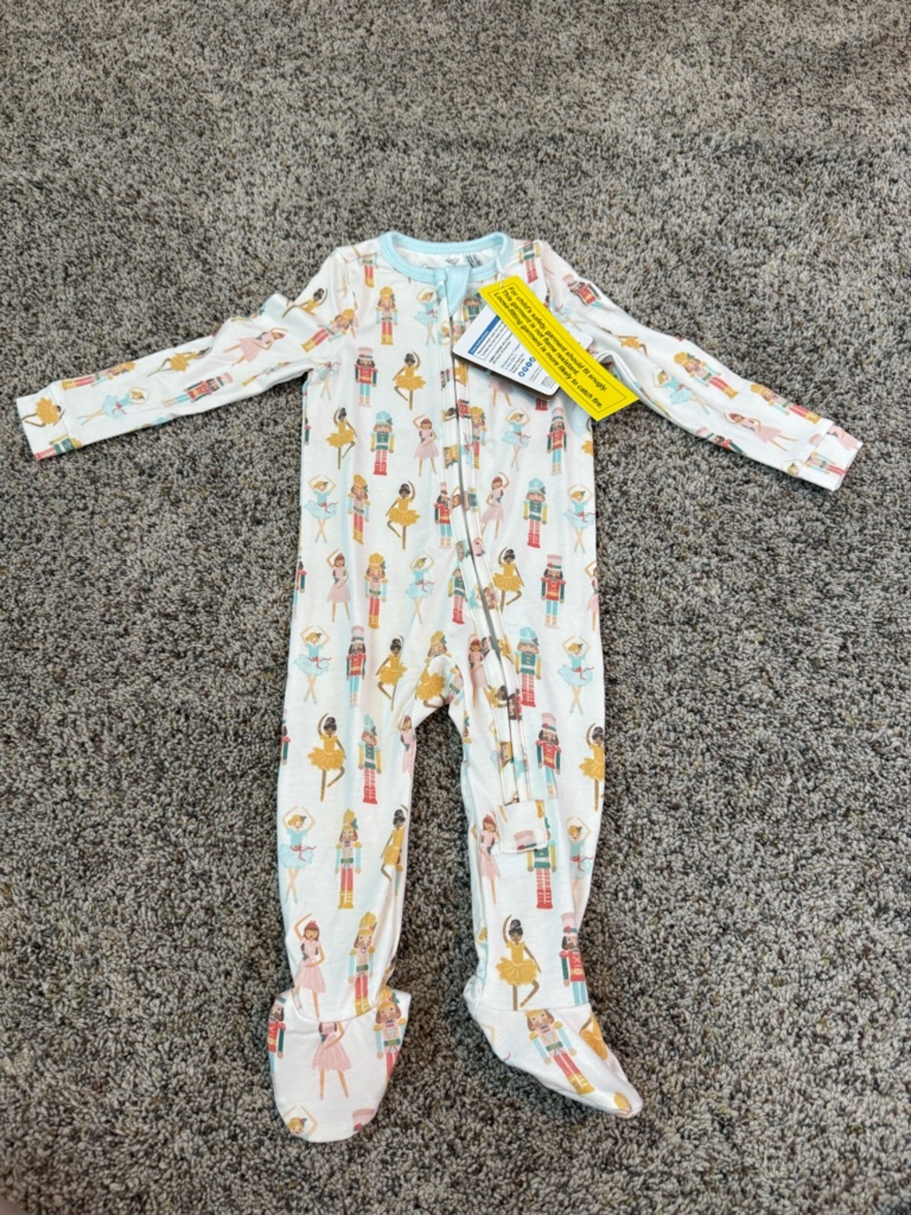 NWT Copper Pearl Christmas Juliet Zip-Up Footie Pajama - Size 6/12 Months